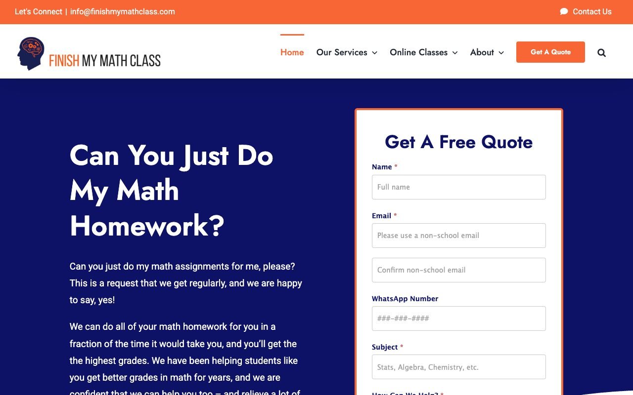 finishmymathclass.com website review screenshot
