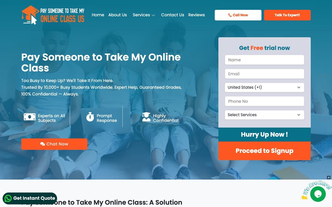 paysomeonetotakemyonlineclass.us website review screenshot