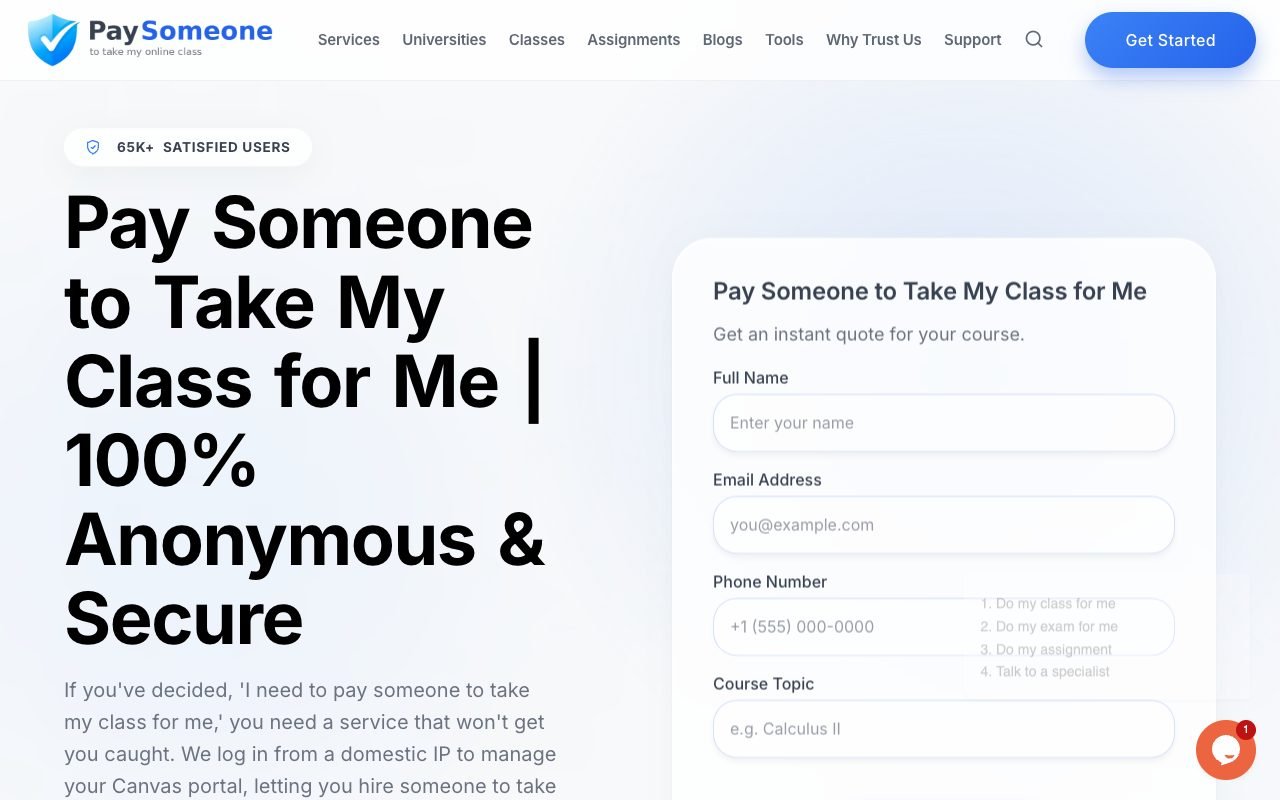paysomeonetotakeonlineclass.us website review screenshot